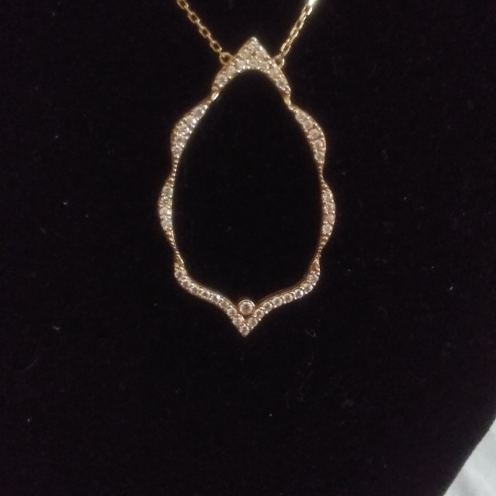 Beautiful,925 silver, gold plated vintage necklace